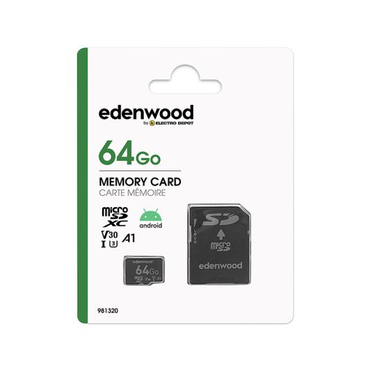 Micro SD-kaart EDENWOOD 64gb + adapter